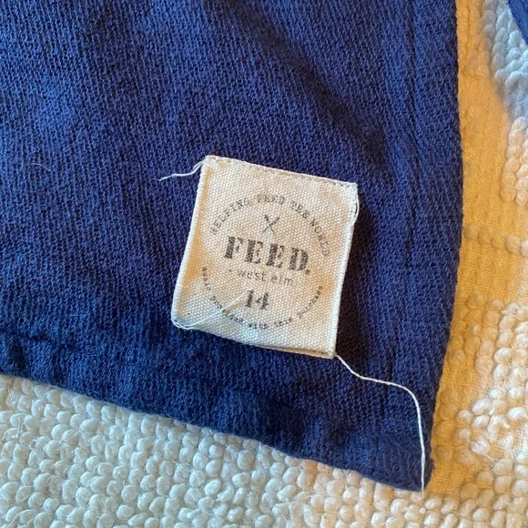 West Elm Blue FEED Apron - Picture 2 of 5
